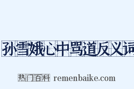 孙雪娥心中骂道反义词是什么意思的图片